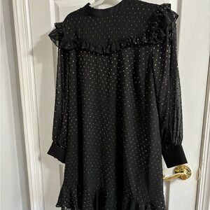 Ted Baker party dress. Black and gold. US size 10. Worn once.